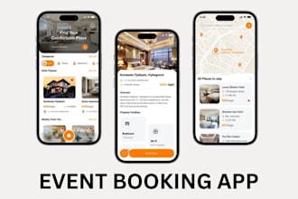 develop event booking app ticket booking app flight booking app event web