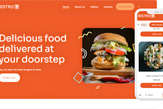 build meal prep website, seafood online food delivery store catering website