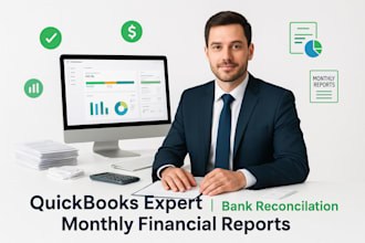 handle your bookkeeping quickbooks bank reconciliation monthly financial report