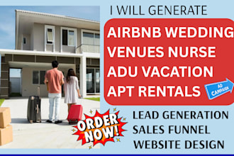 generate adu luxury airbnb venues nurse housing senior living  arbitrage lead
