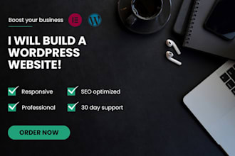 built a professional wordpress website with elementor