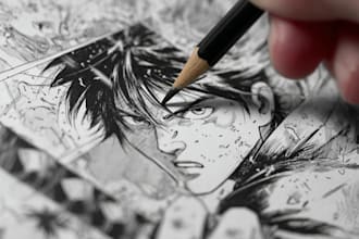 create illustrated novel, comic book cover