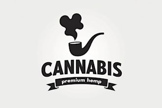 design realistic cannabis logo for your business