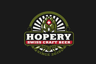 design classic monogram craft beer logo