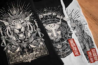 create linocut t shirt design for brands