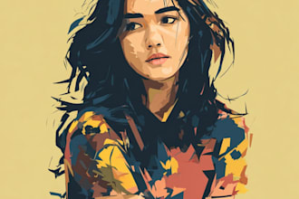 design amazing vector portrait