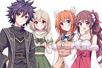 draw anime style characters commission