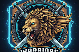design a powerful warriors  gaming logo for your team