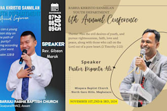 design catchy church ministry flyers, banners, or posters