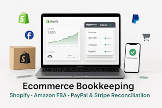 handle your ecommerce bookkeeping shopify amazon fba paypal stripe reconciliatio