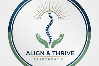 design a professional chiropractic logo for your wellness brand