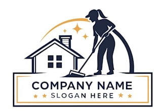 design a custom women cleaning logo for your cleaning brand