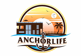 create a modern logo for travel, tourism, and vacation
