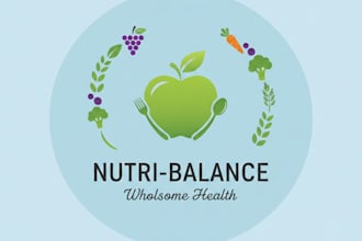design a professional nutritionist logo for your health brand