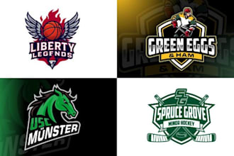 do hockey team jersey or sports club logo design