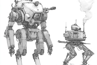 draw or design mechs robots concepts