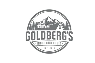 design goldbergs mountain cabin monogram logo