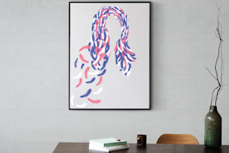 create custom abstract transgender themed digital illustrations and concept