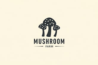 design an awesome mushroom logo for your business