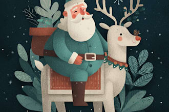 create festive holiday christmas design illustration