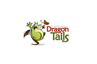 design traditional mascot dragon tails logo