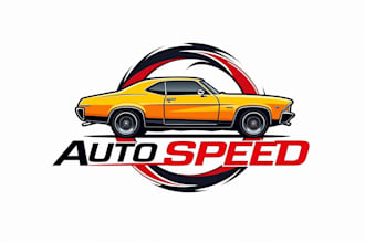 design super american muscle car logo