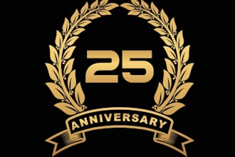create high quality anniversary logo design