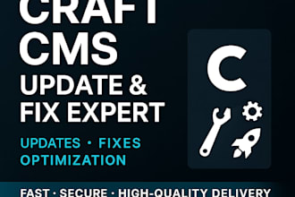 update, fix, optimize and maintain your craft cms website