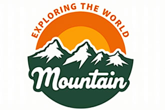 make an amazing mountain logo for you