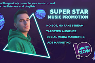 organically promote your music to real active listeners and playlists