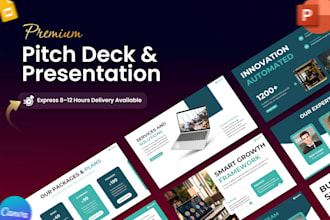 design professional investor ready pitch deck presentation