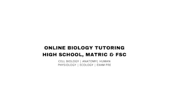 tutor high school biology online with clarity and confidence