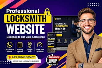 build a professional locksmith website or locksmith landing page with booking