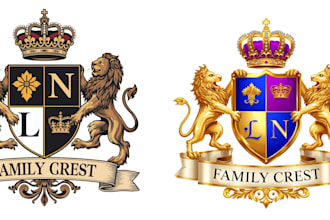 design a custom coat of arms logo for your brand design coat