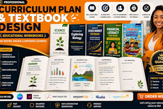 design format educational workbook, textbook, curriculum plan, pint kdp cover