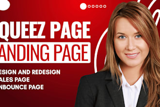 design wordpress squeeze page landing page home page design with elementor pro