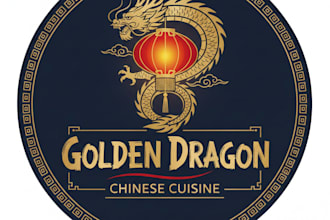 design a custom chinese food logo for your restaurant or brand