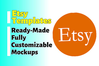 send eye catching etsy listing mockup templates, editable canva mockups for etsy