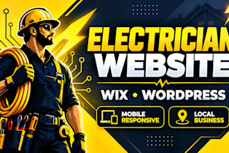 design an electrician website in wix or wordpress