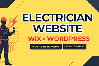 design an electrician website in wix or wordpress