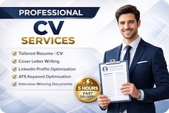 offer professional resume writing, CV maker and cover letter