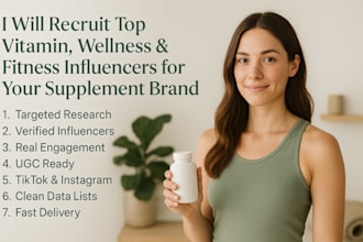 recruit top vitamin and wellness influencers to promote your supplement brand