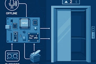 design an offline voice controlled lift automation system
