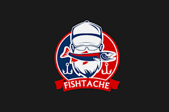 design awesome mascot fish logo