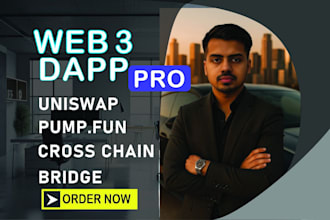 build web3 dapp defi dex ico launchpad presale staking dao bridge website