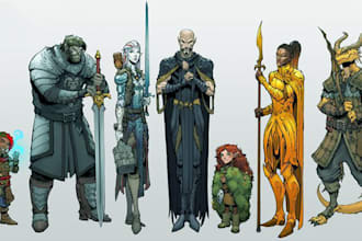 draw a dnd character, fantasy art, illustration