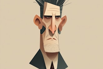 design watercolor vactor portrait illustration from a photo