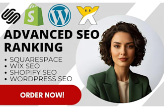 complete on page SEO for wordpress, shopify and squarespace