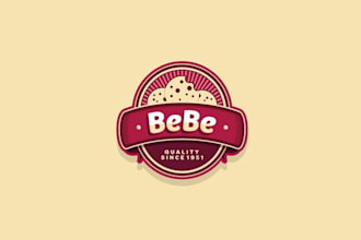 design dynamic classic biscuit product logo