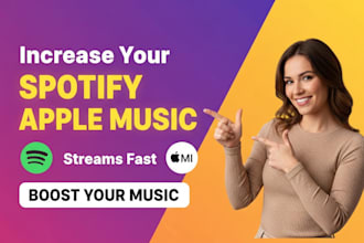 increase your spotify apple music streams fast